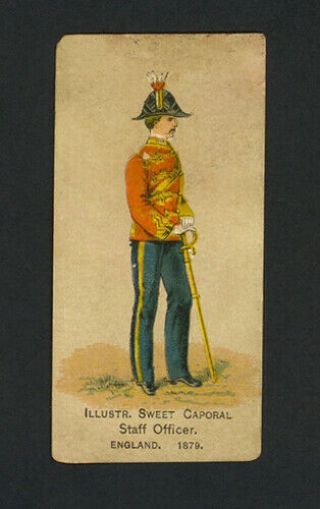 Staff Officer,  England,  1879 1888 N224 Kinney Bros.  Military Series - Vg - Ex