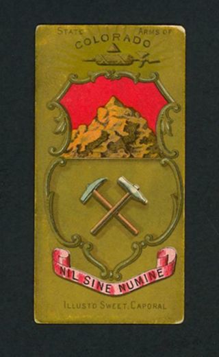 State Arms Of Colorado 1888 N224 Kinney Bros.  Military Series - Vg - Ex,