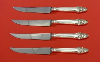 Sovereign Old By Gorham Sterling Silver Steak Knife Set 4pc Hhws Custom 8 1/2 "