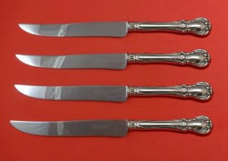 Old Master By Towle Sterling Silver Steak Knife Set 4pc Large Texas Sized Custom