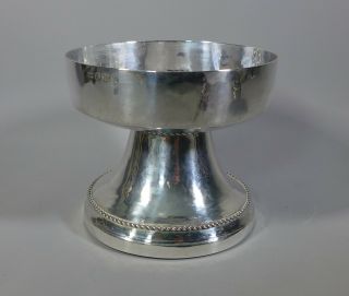 Fine Arts & Crafts Sterling Silver Planished Bowl On Foot Birmingham 1937