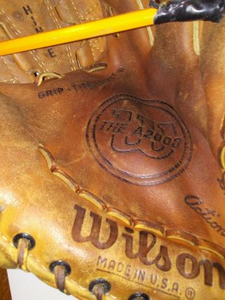 Vintage Wilson The A2000 Xl Made In The Usa Dual Hinge Baseball Glove.