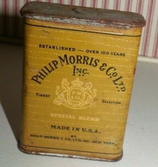 Vintage Philip Morris & Co.  Ltd.  Tobacco Tin Special Blend Cigarettes Made In Usa