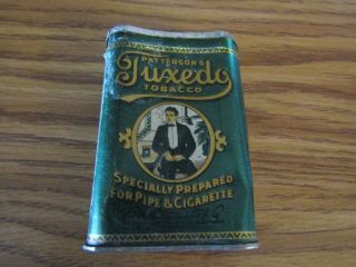 Vintage Tuxedo Vertical Pocket Tobacco Tin Advertising Collectible Tobacciana