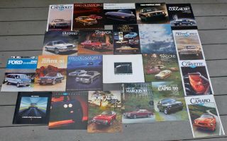 22 Vintage Car Brochures From 1980 - 1982 Ford,  Chevrolet,  Mercury,  Mazda & More
