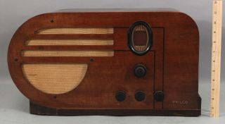 Antique 1936 Art Deco Philco Tube Radio Superheterdyne Model 610,  Nr