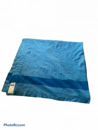 Huge Vintage Antique Blue Hudson Bay Labaie 4 Point Wool Blanket 96” X 102” Read