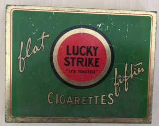 Vintage Lucky Strike Cigarette Tin Tobacco Box - Buy One,  Get One