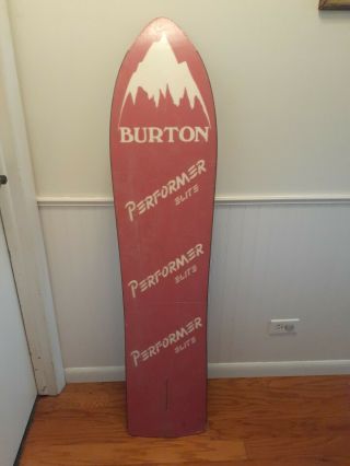 Vintage 1987 Burton Performer Elite 140 Snowboard Black & Red PLEASE READ 2