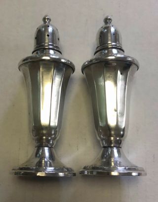 Vintage Pair Sterling Silver N.  S Co.  Salt And Pepper Shakers Weighed 2