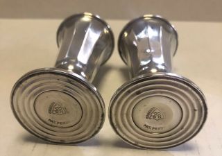 Vintage Pair Sterling Silver N.  S Co.  Salt And Pepper Shakers Weighed 3