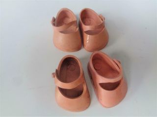 Vintage 1950s Ginny & Ginnette Doll Shoes For 7 " 8 " Dolls Fits Muffie Ginger