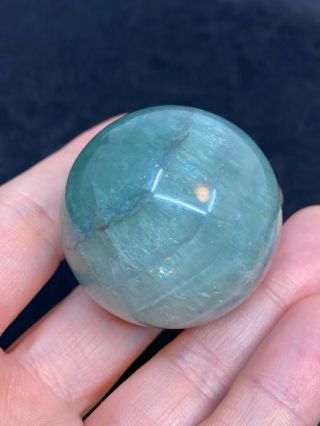 Lovely Polished Fluorite Gemstone Sphere - 106.  2 Grams - Vintage Estate Find