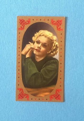 Movie Star Actress Jean Harlow Blonde Bombshell Tobacco Card Germany 1930 