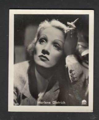Marlene Dietrich Film Star,  Vintage 1930s German Turbaco Card 2 Ross Verlag