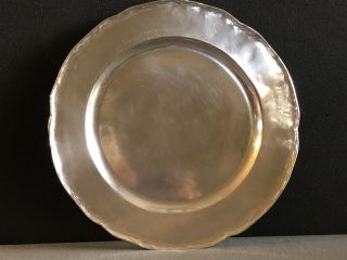 Peruvian Camusso Hammered 900 Sterling Silver Charger Plate