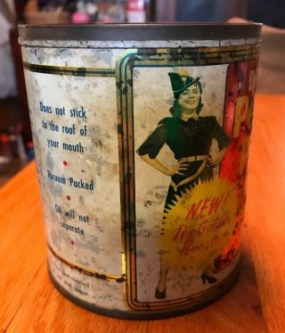 Vintage Derby Peter Pan Peanut Butter Tin Can no Lid 2