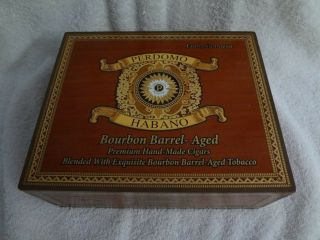 Perdomo Habano Bourbon Barrel Aged Gordo Wood Cigar Box