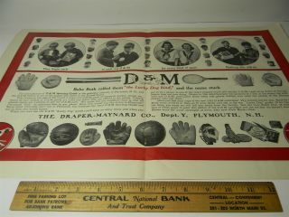 Vintage D&m Draper - Maynard Sporting Goods 2 Page Large Man Cave Print Ad - 8a1