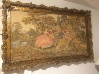 Vintage Large Aubusson Tapestry Italy 55 " X 34 "