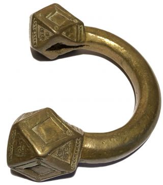 Antique African Tuareg Bronze Chased Design Currency Bracelet 846 Grams
