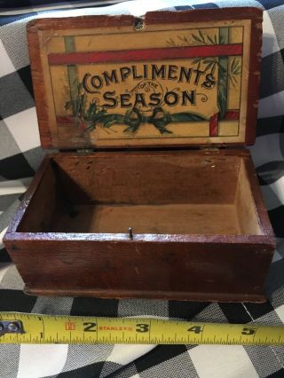 Vintage Wood Cigar Box Christmas Old Chicago Totle