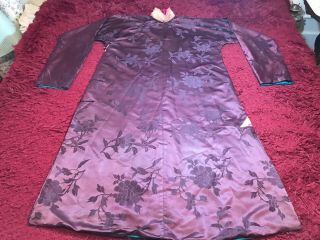 Vintage Chinese Damask Silk Woman Robe Jacket Skirt Embroidered Antique