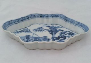 Antique Chinese Porcelain Blue and White Painted Spoon Tray Qianlong Qing c 1750 2