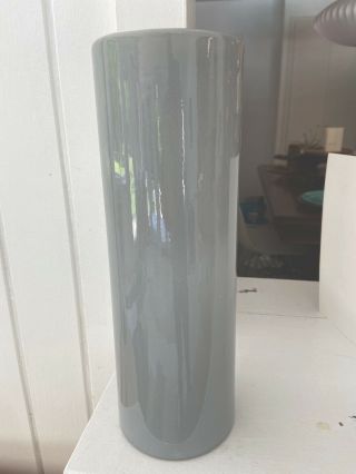 Large 13 “ Vintage Haegar Mid Century Modern Gray Vase Simple 3917b Stamped