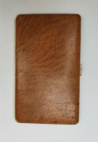 Vintage Tan Snakeskin Leather Slim Cigarette Holder or Case 3