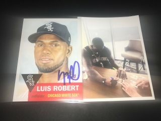 Luis Robert Chicago White Sox Autographed Signed 2020 Topps Living Set 4