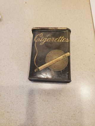 Vintage Tin Cigarette Case - World War Ii Era