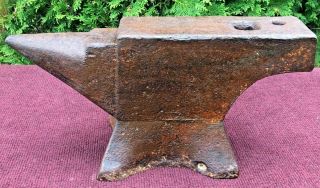Antique Anvil 73 Lb Cast Iron Blacksmiths Tool - Great Anvil