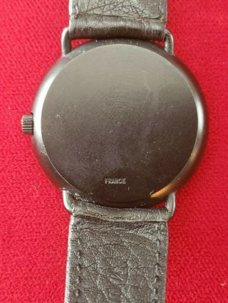 Vintage Tiffany & Co France Black Ceramic Case Watch 35 mm Battery 3