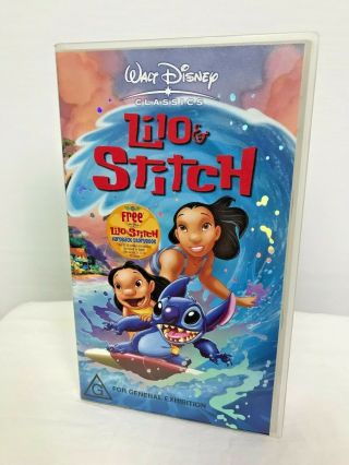 Vintage Walt Disney Lilo & Stitch Classics Vhs Tape Collectable R4 Pal Aus/nz