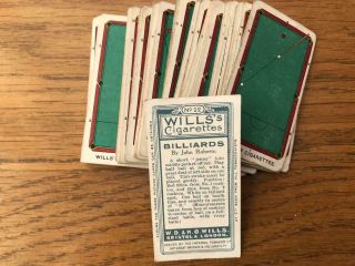 Wills Billiards Cigarette Cards (47 Near Set)