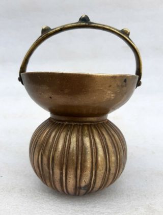 1850 ' s Antique Old Brass Hindu Religious Saint Priest Rare Water Pot Kamandal 2