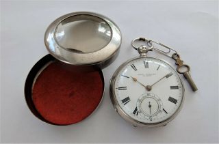 1902 Silver Cased Jewelled Chain Fusee Pocket Watch John Forrest London