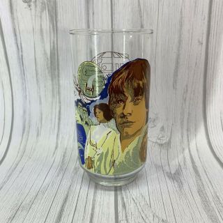 Vintage Burger King Coca - Cola Star Wars Jedi Luke Skywalker Drinking Glass 1977