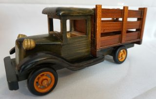 Vintage Collectible Handmade Wood Antique Style Delivery Farm Truck Pickup Truck