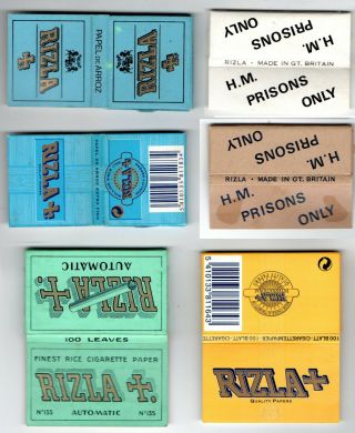 6 Different Rizla Mixed - Cigarette Rolling Papers