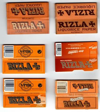 6 Different Rizla Liquorice - Cigarette Rolling Papers