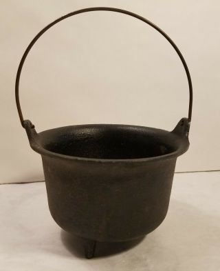 Vintage Mini Cast Iron Cauldron Pot 3 Feet 215h Estate Find