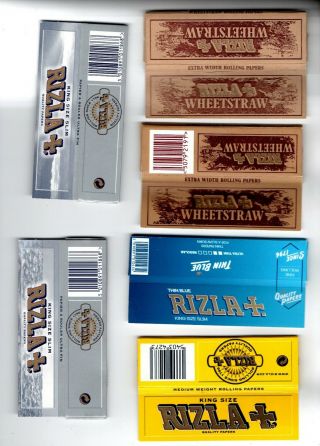 6 Different Rizla King Size - Cigarette Rolling Papers