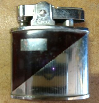 Vintage Emery Superior Oval Automatic Fluid Cigarette Lighter With Art Deco Desi