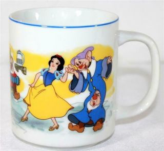 Vintage Disneyland Walt Disney World Snow White & The Seven Dwarfs Cup Mug