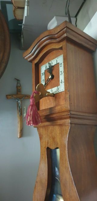 Antique Miniature long case Grandfather Clock 3