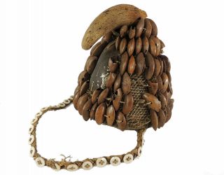 Lega Bwami Hat Horns And Shells Congo African Art