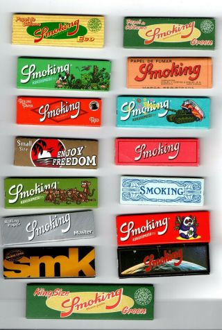 15 Different Smoking - Cigarette Rolling Papers