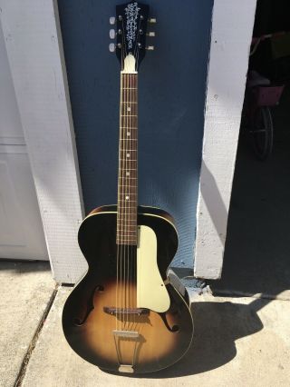 Old Kraftsman Vintage Archtop Guitar Made In The Usa By Kay